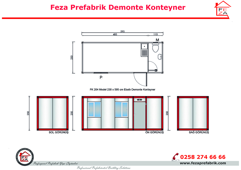 Feza FK 204 Model Demonte Konteyner
