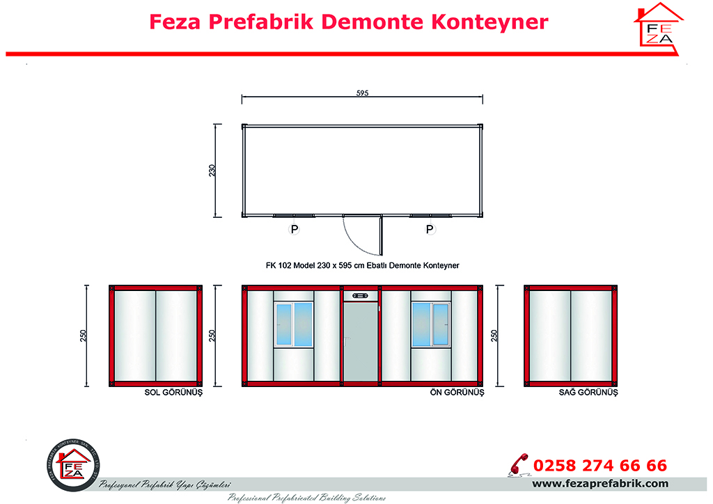 Feza FK 102 Model Demonte Konteyner