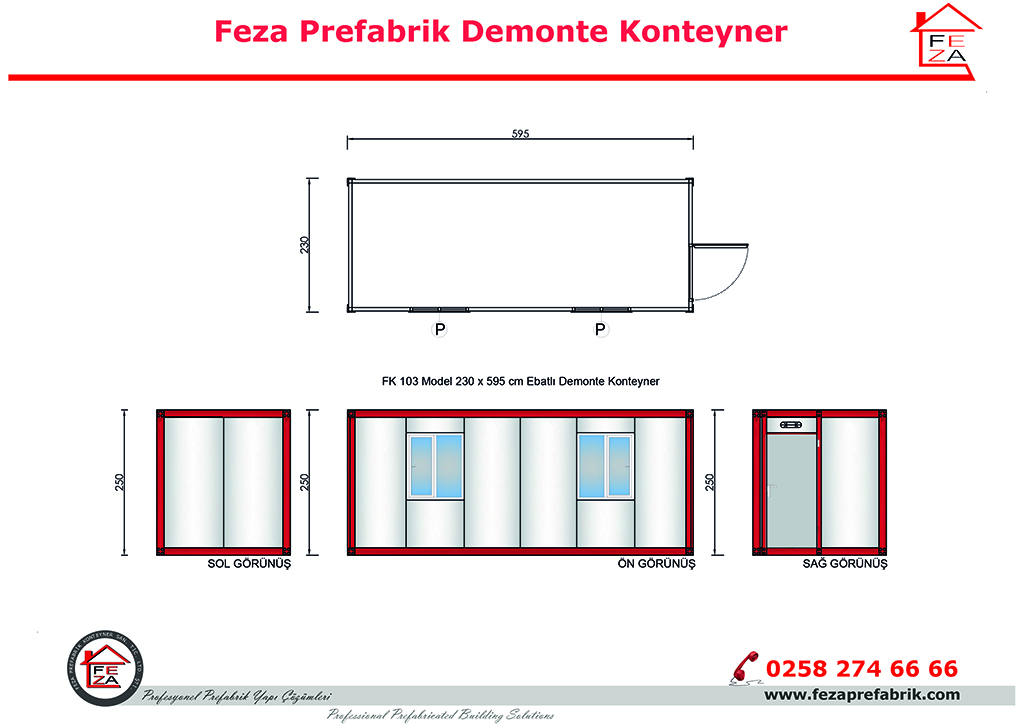 Feza FK 103 Model Demonte Konteyner