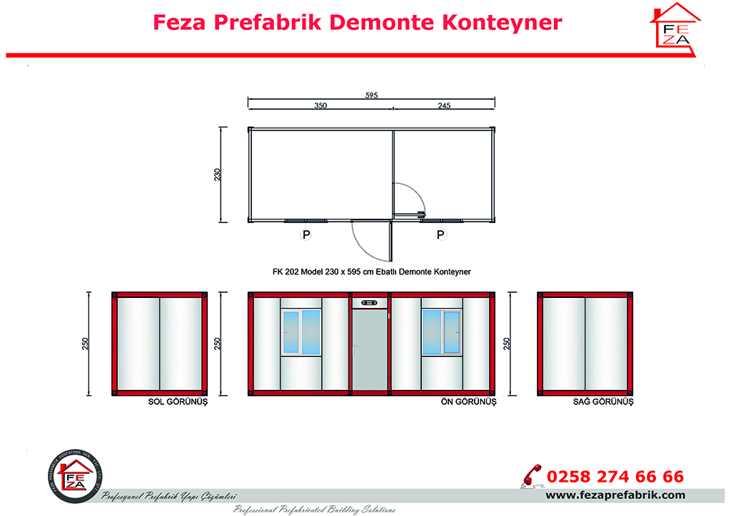 Feza FK 202 Model Demonte Konteyner