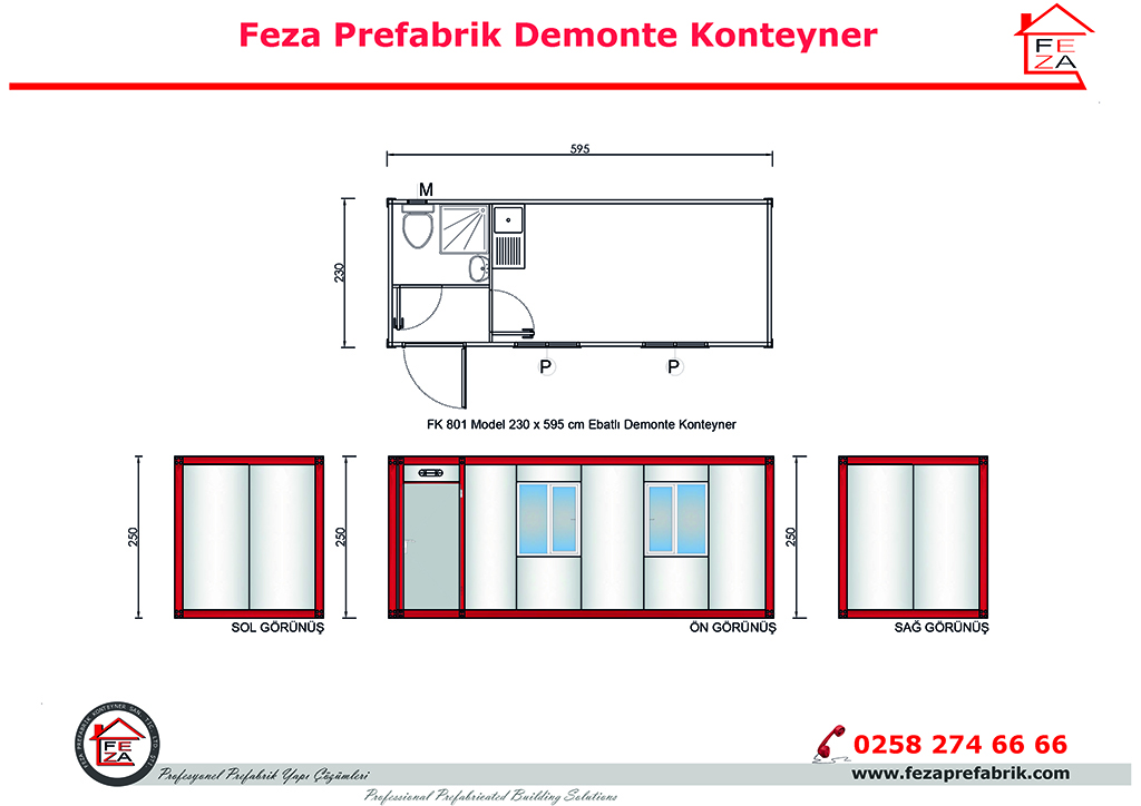Feza FK 801 Model Demonte Konteyner