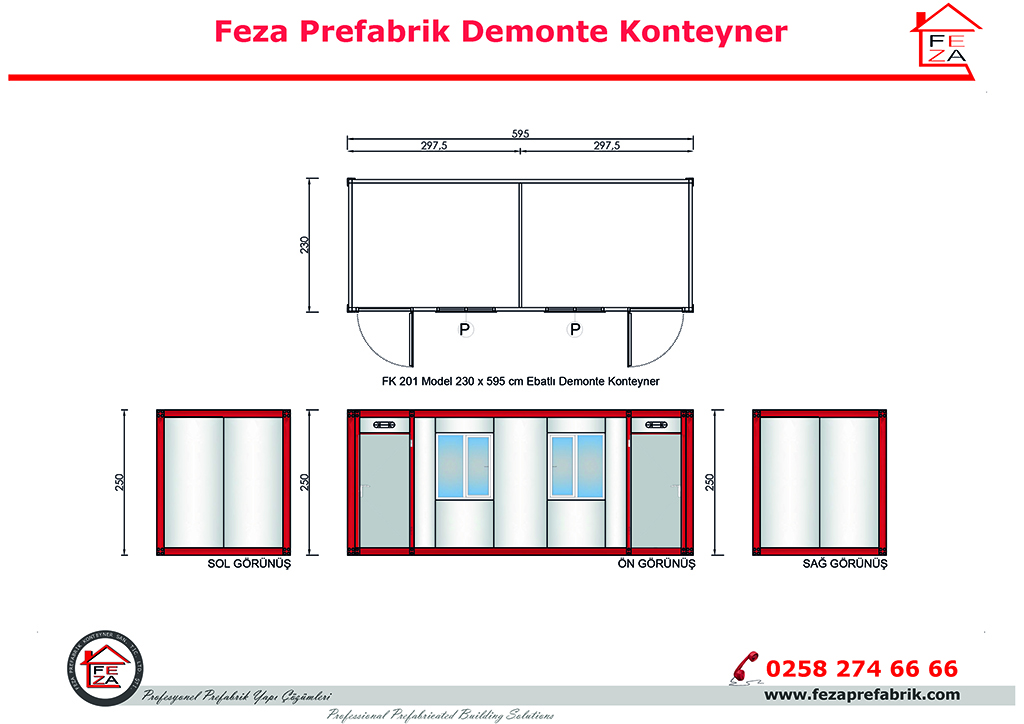 Feza FK 201 Model Demonte Konteyner