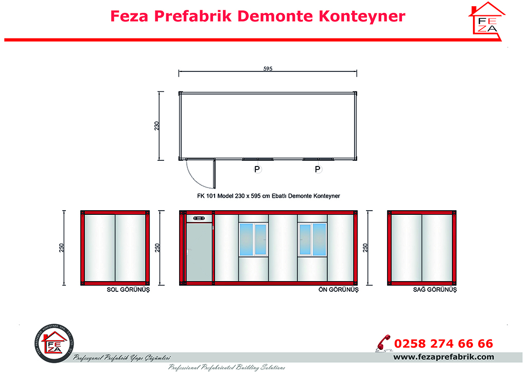 Feza FK 101 Model Demonte Konteyner
