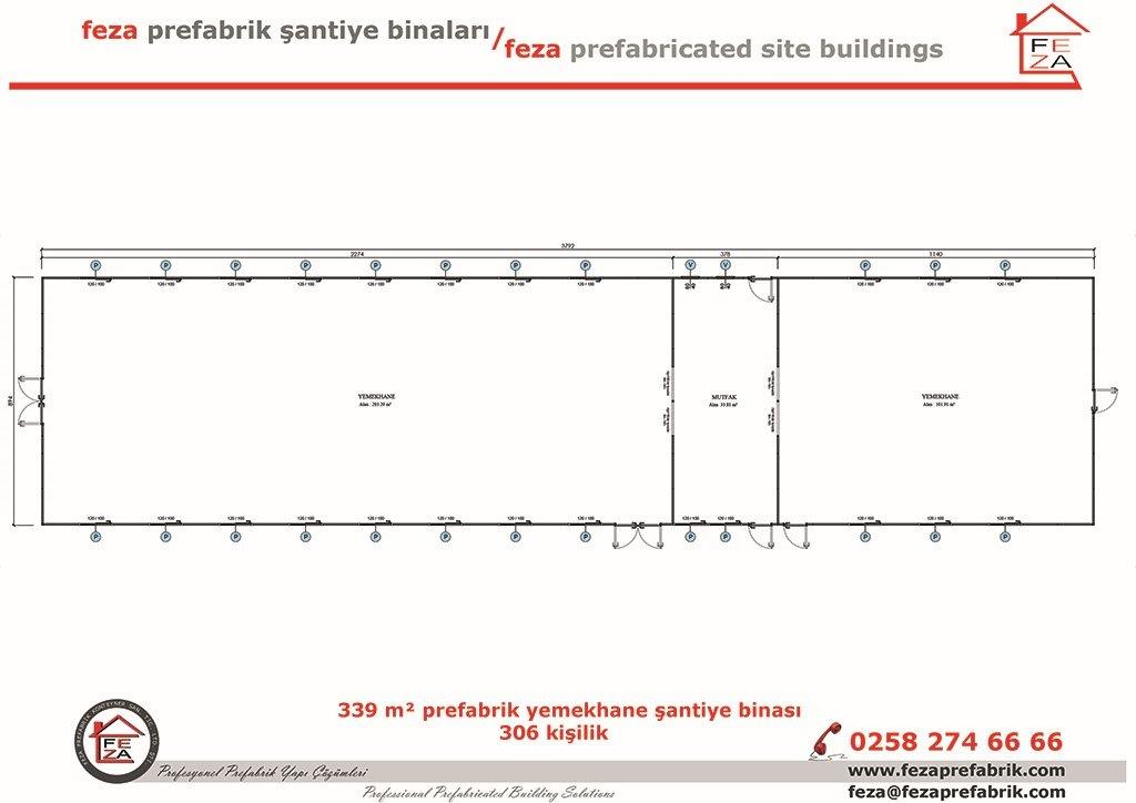 339 m Prefabrik Yemekhane