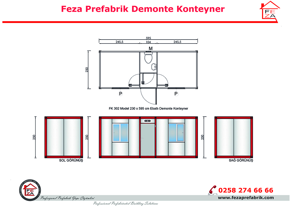 Feza FK 302 Model Demonte Konteyner