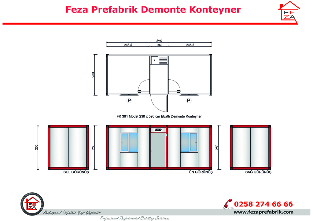 Feza FK 301 Model Demonte Konteyner
